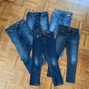 Lot of 5 Girls Jeans  Size 6 Super Skinny & 6 Slim